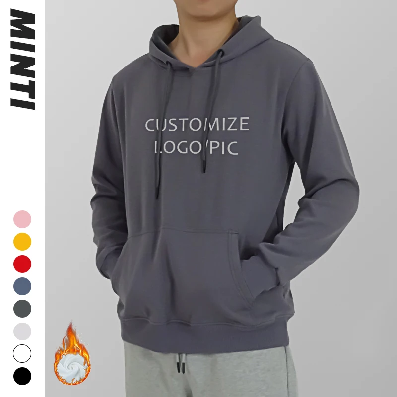 Высокое качество, бесплатный образец, Премиум хлопок, индивидуальный светоотражающий принт, Мужская Американская Одежда, удобный однотонный пуловер, мужская Толстовка