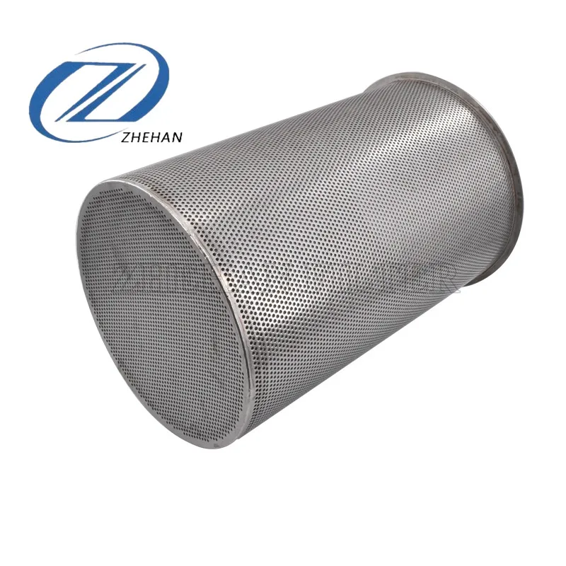 stainless steel perforated filter cartridge punching hole Dense hole mesh