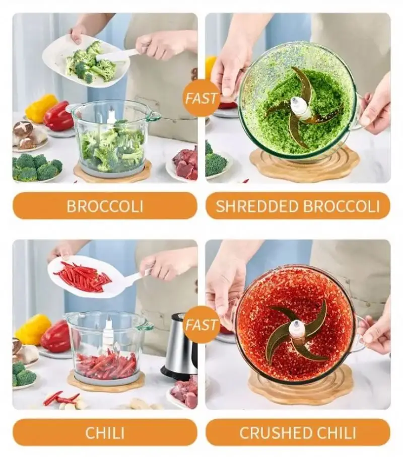 Процессор для пищевых овощей робот-моторная мясорубка универсальные кухонные Процессоры чеснока тесто миксер Мясорубка/