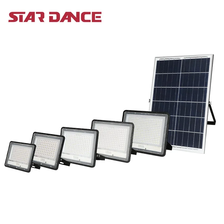 Outdoor 150W 100W 200W Led Solar Floodlight Ip66 Ip 65 Projectors Outdoor 100 Watt Lens 50W 100W 200W 300W Led Solar Flood Light