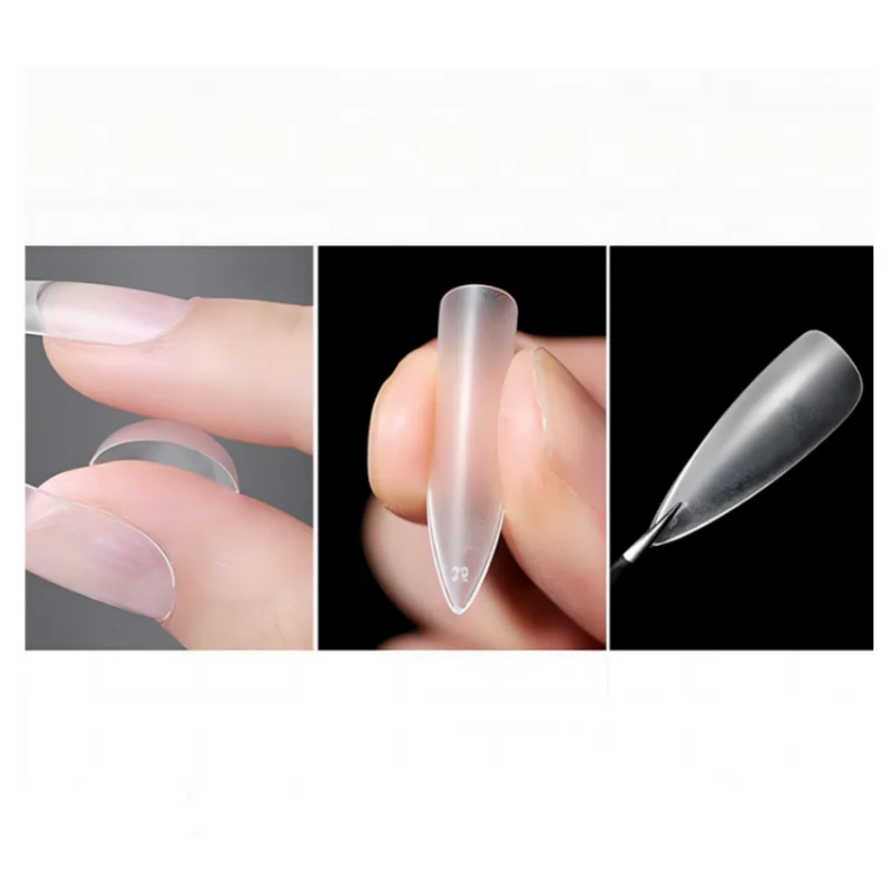 308Pcs/Box False Nails Art Tips Acrylic Finger Gel Polish Mold Sculpted Full Cover Press on Nails Manicures Accessories
