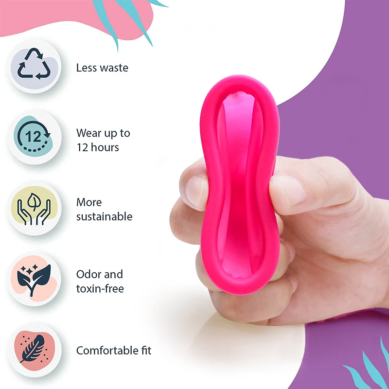 Wholesale classic design Reusable Disco ladies Disco Menstrual vaginales sexy cup  Sterilizing Silicone copa Menstrual Disk