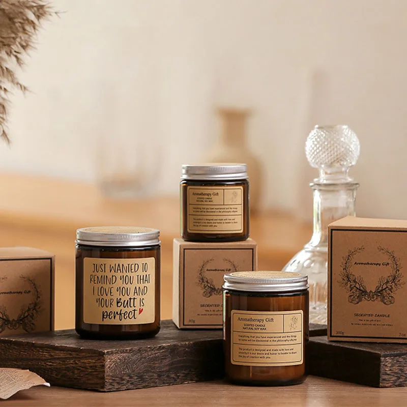 WELLNESS Classics Scented Candle Custom Color Glass Jar And Tin Lid Aroma Essential Oils Soy Wax Candle & Home Fragrance Gift