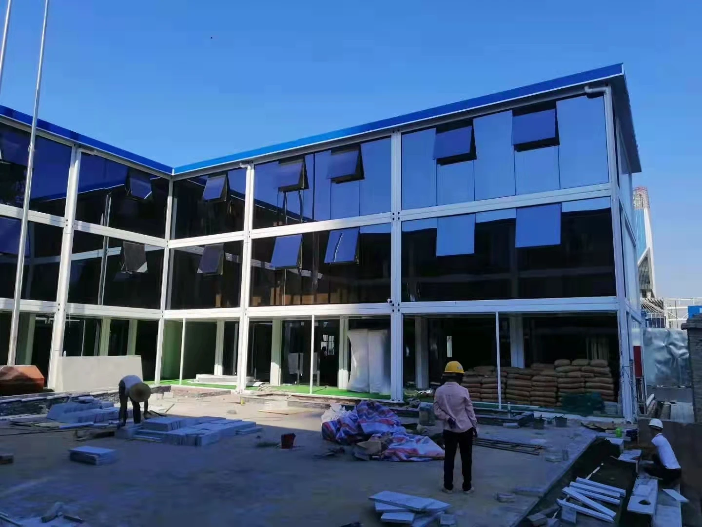Modern style Prefabricated steel structure Luxury container house all with steel structure prefab house