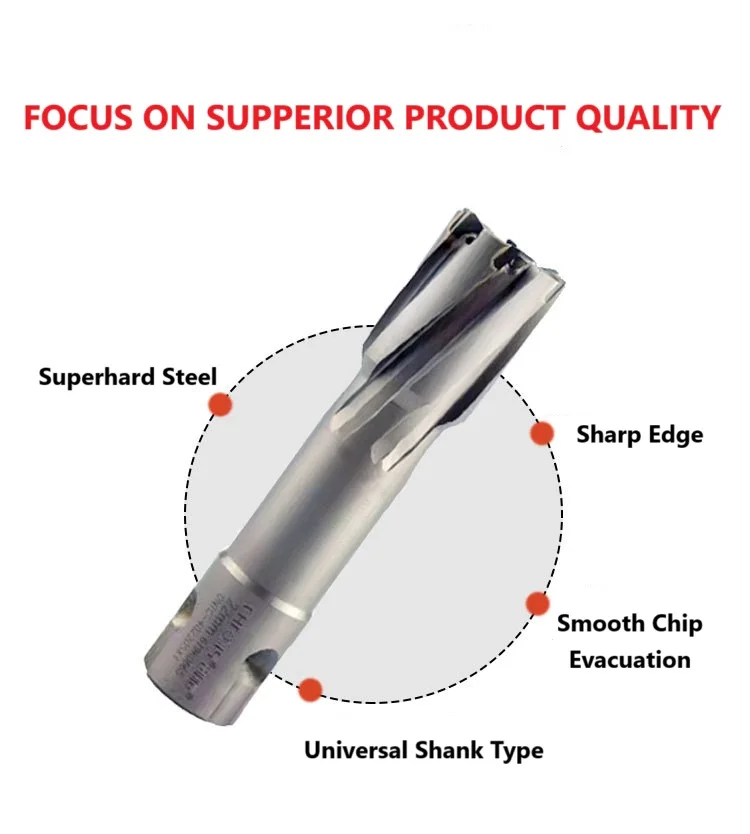 High Quality HSS Annular Cutter Hollow Drill Bits Speed Cutting Tools for Magnetic Drill Machine Factory Copper Welding