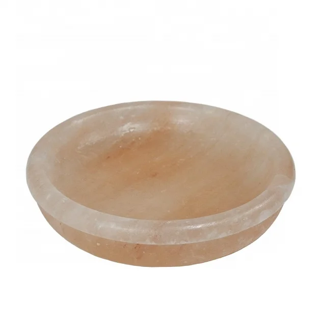 premium quality Himalayan Natural Pink Salt Serving Plates Bowls  salt dinnerware OEM ODM style customization logo