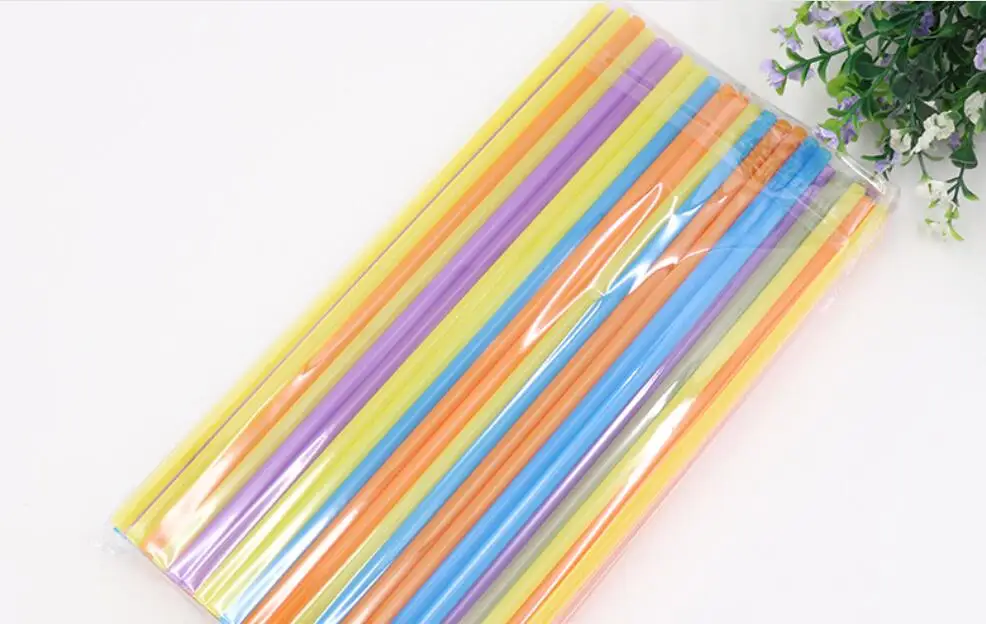 
Natural disposable biodegradable pasta drinking straw colorful edible rice straw 