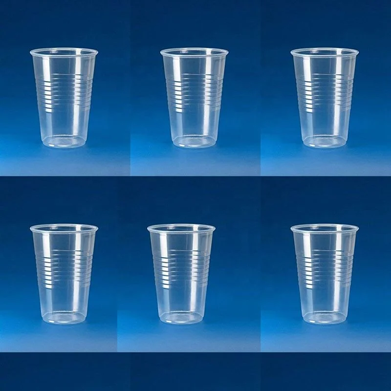 Прозрачные пластиковые чашки 12 унций, одноразовые чашки для холодных напитков, не содержит Бисфенол А