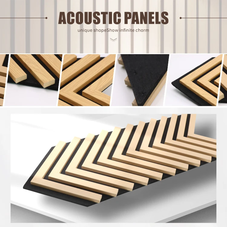 Factory Price Acoustic Panel 3D Natural Oak High Quality Pet Panel Sound Absorbing Decoration Wall Acoustic Wood Panel