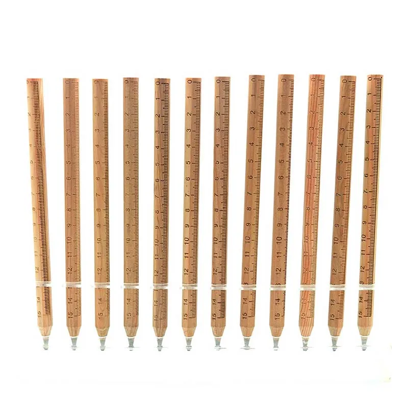 Laser Engraving Cedar Pencils High Quality Jumbo HB Pencils Print Ruler