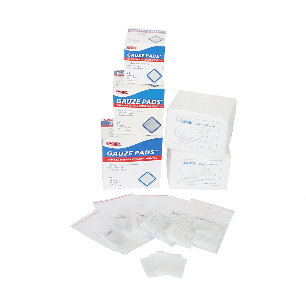 high quality medical sterile gauze swab 4x4 12-ply for sale