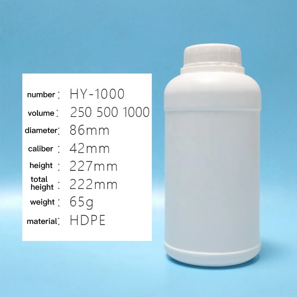 Заводская цена пластиковая бутылка HDPE 250 мл 500 1000 для дозирования химических реагентов образцов