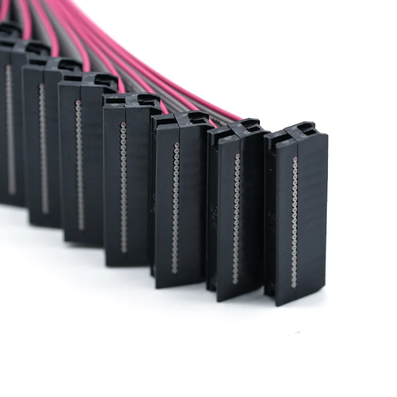 Wiring Harness Assembly Single Row IDC 2.0 2.54 20P 40P Female Socket Sheath Flat Ribbon Cable