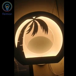 Factory Wholesale Hot Sale USB Rechargeable Coconut Tree Led Night Lights