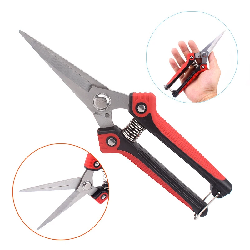 Hot Sale DIY Stainless Steel Garden Grafting Scissor Pruner Grass Scissors for Cutting Trimming Scissors