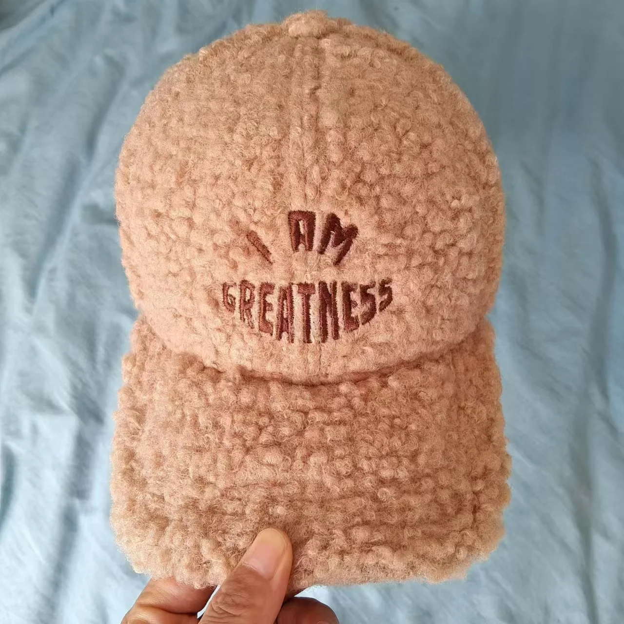 Wholesale new high quality lamb wool baseball cap spliced autumn and winter embroidered logo outdoor warm hat