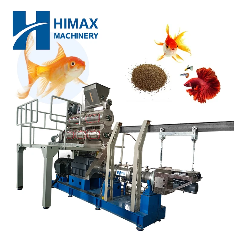 Professional floating fish feed making machine fish food double screw extruder machine with low price