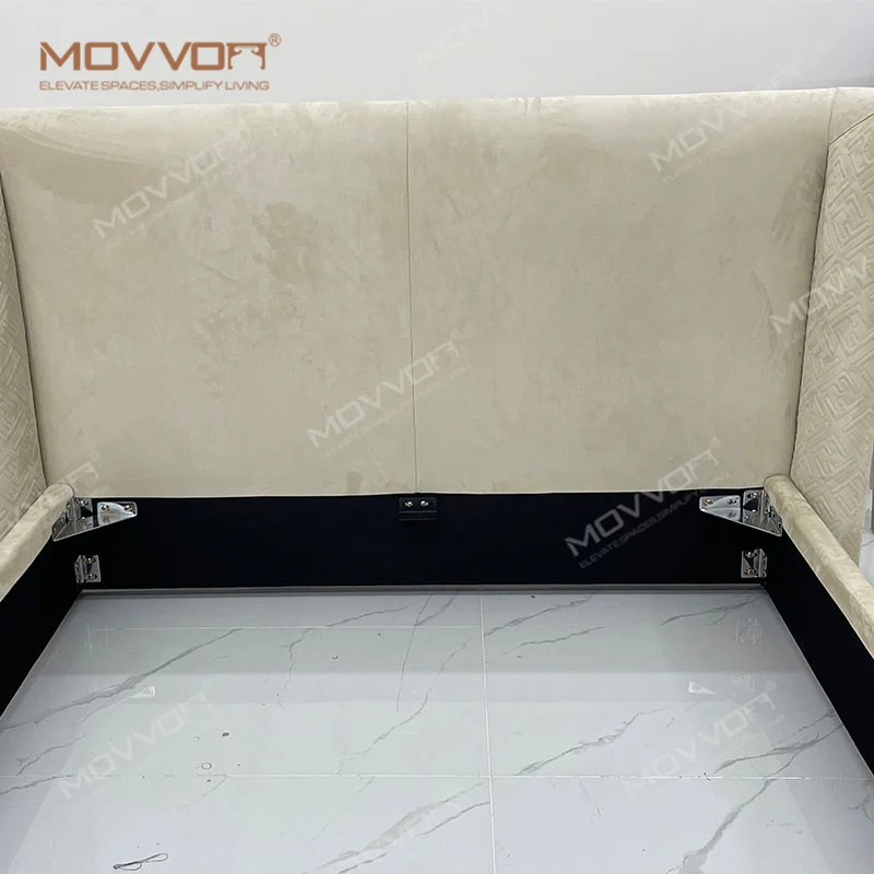 Luxury Solid Wood Platform Bed Frame Queen King Size Bed Frame Modern Bedroom Furniture Floating Vintage Double Bed Smart