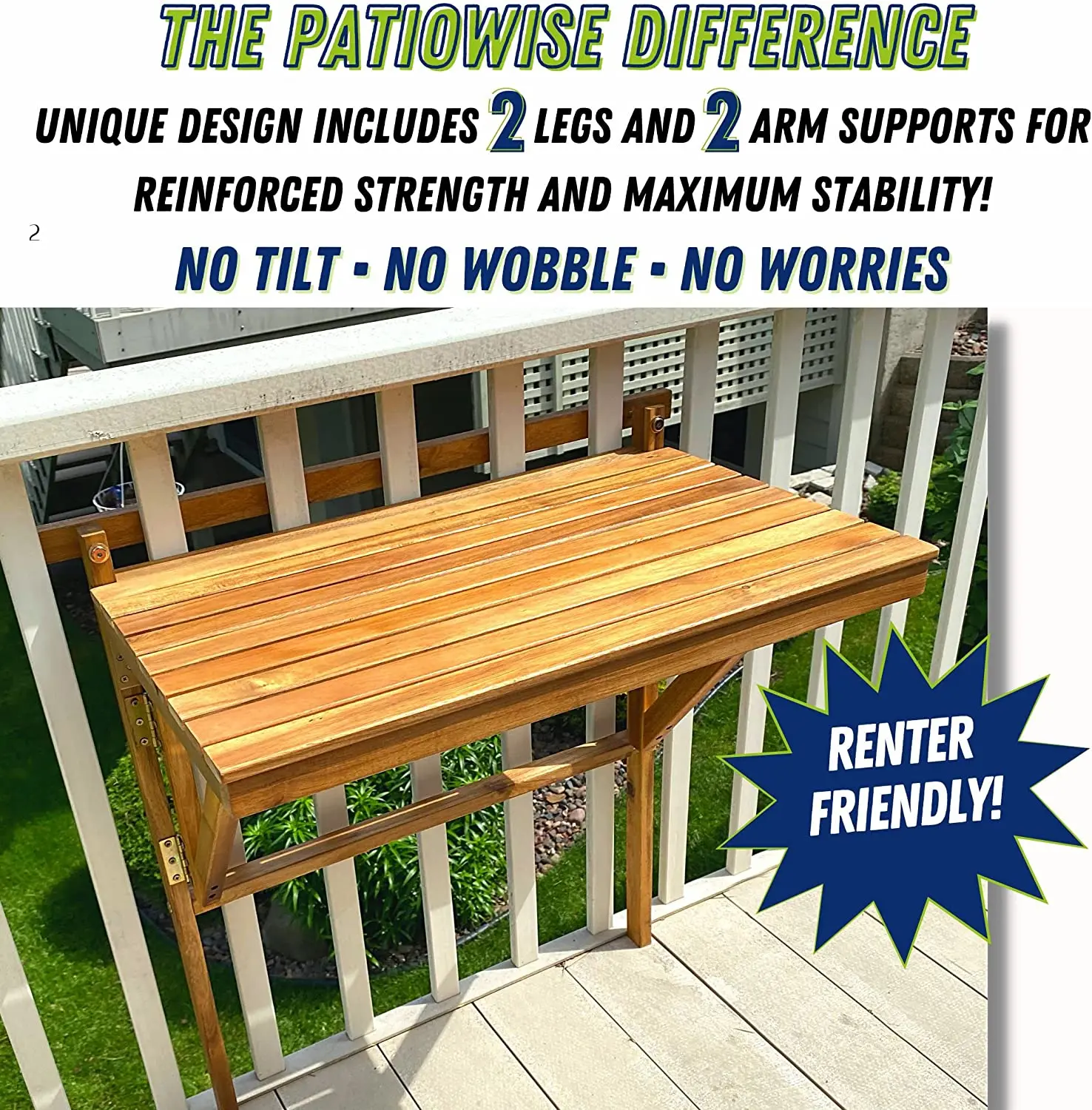 Mesa Colgante Holz Balkongelander Tisch Portable Wood Foldable Wood Deck Bar Hanging Railing Outdoor Folding Balcony Table