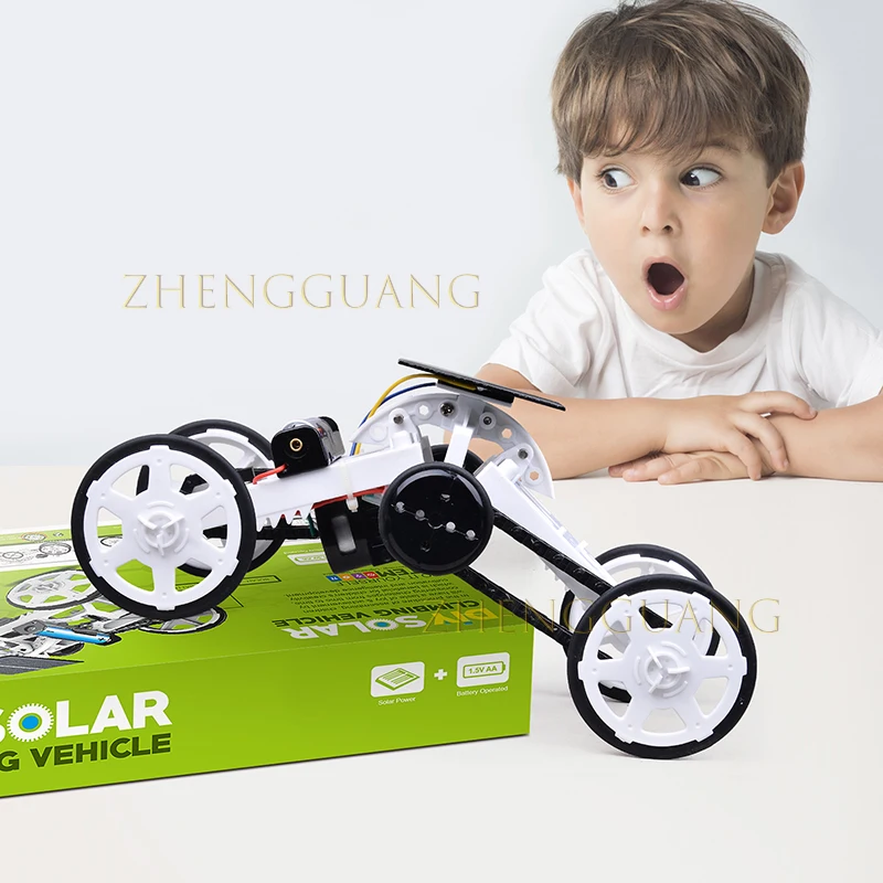 2 in 1 DIY Assemble Battery Power Solar Power STEM Educational Car Toy Smart Climbing Vehicle Solar Toy