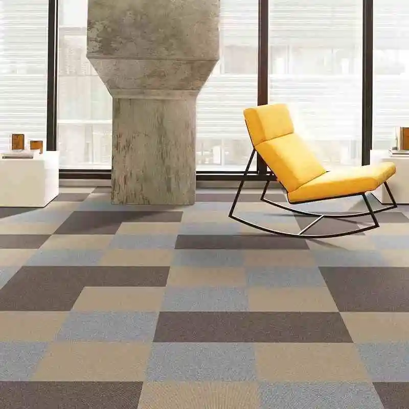 High quality 50*50cm commercial pvc carpet solution dyed nylon carpet office carpet tiles