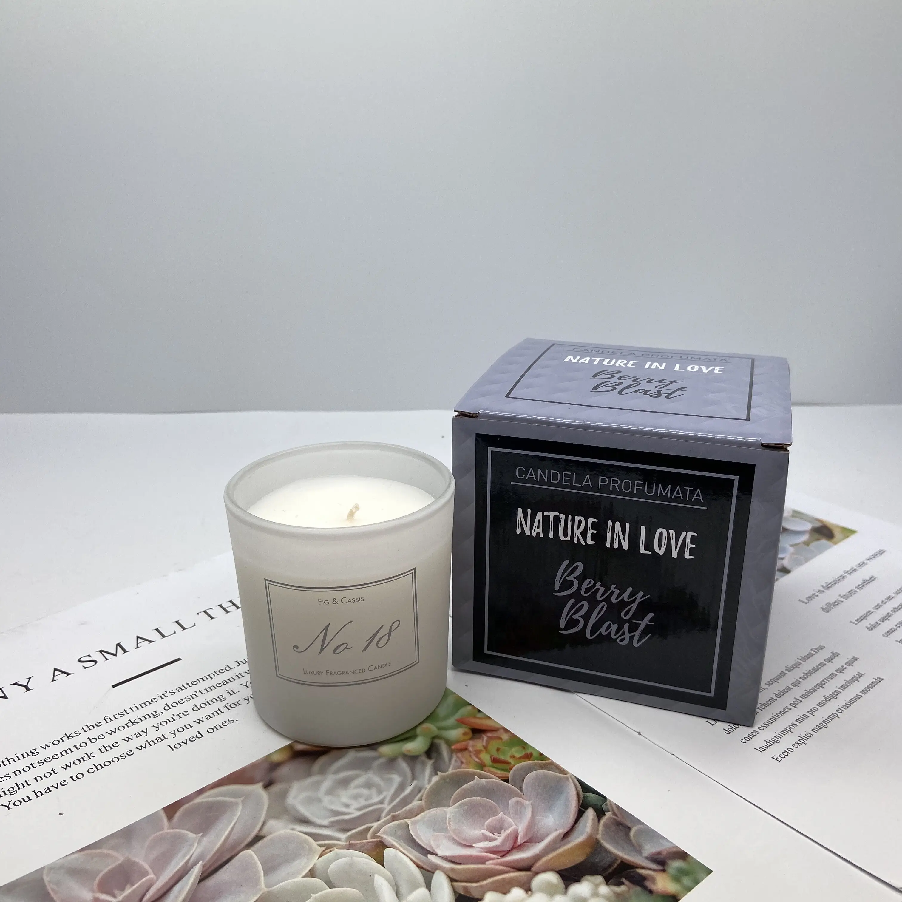 Custom Logo Frosted Glass Candle Jars With Box And Wooden Lids Wholesale Matte Black Pink Clear Glass Jars For Candles Making