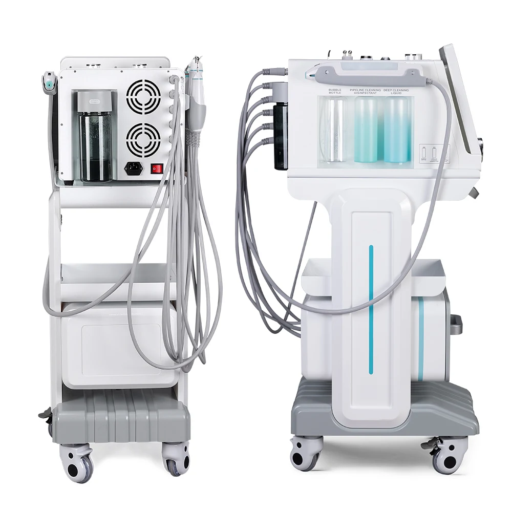 Top Quality 10 In 1 Hydra Oxygen Jet Dermabrasion Water Peel Hydro Aqua Peeling Beauty Face Equipment Salon Facial Machine