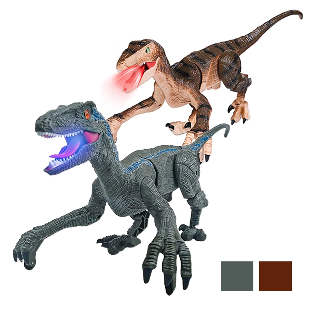 5 Channels 2.4G Remote Control Dinosaur for Kids Electronic RC Toys Walking Robot with Lights and