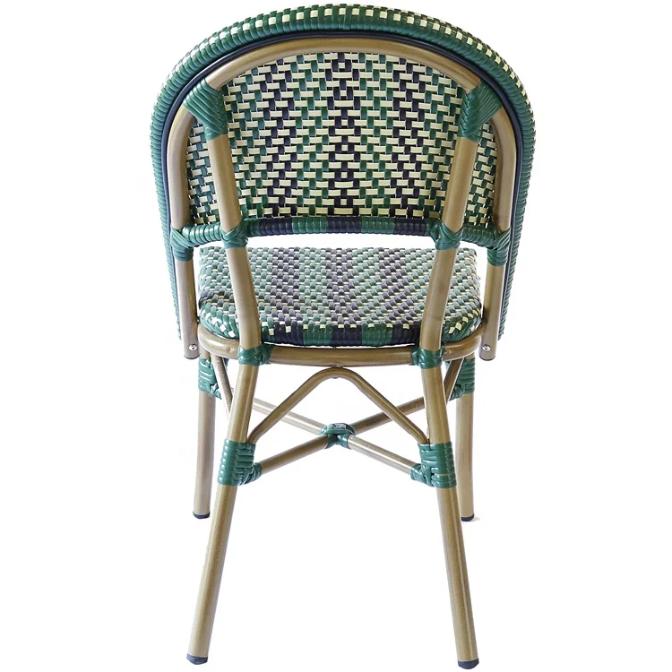 Плетеный стул для бистро, обеденный стул для улицы в Париже