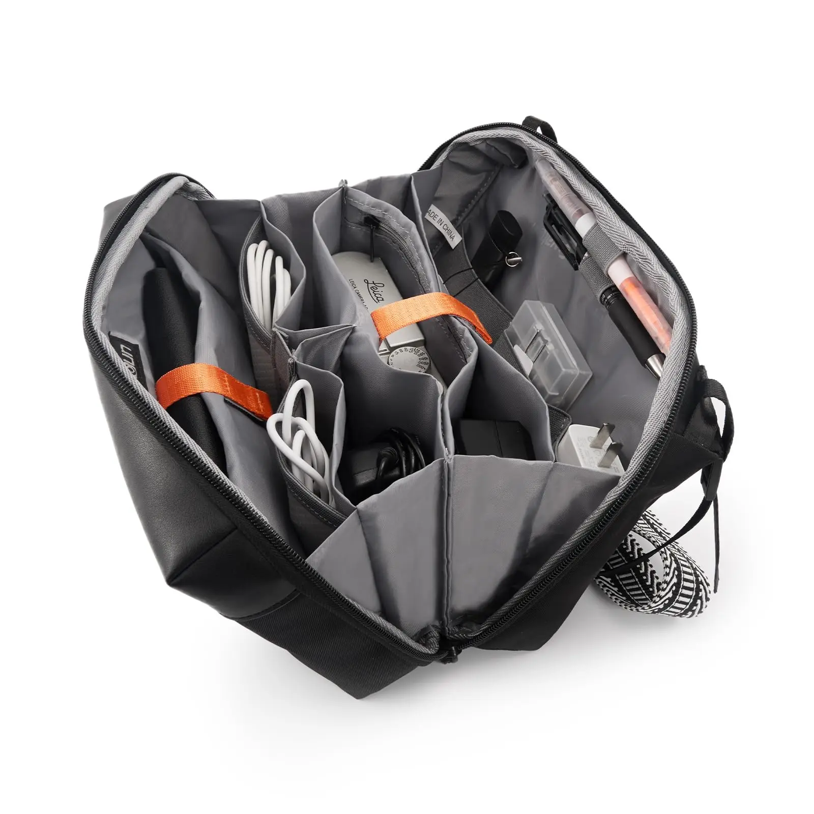 Cwatcun D123 Waterproof 4L Charger Cable SD Hard Drive Small Portable Accessories Storage Bag Tech Electronics Organizer Pouch