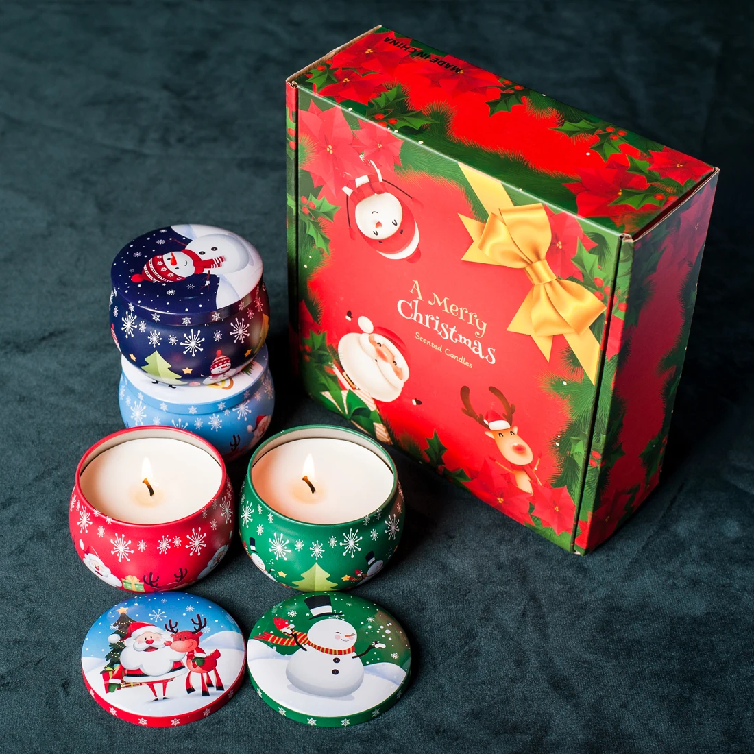 Hand Made Luxury Soy Wax Candle Aromatherapy Jar Container Scented Soy Wax Christmas Desert Candles