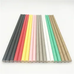 Ready Stock 100 pcs mixed packed Party Supplies Biodegradable Paper Drinking Straws