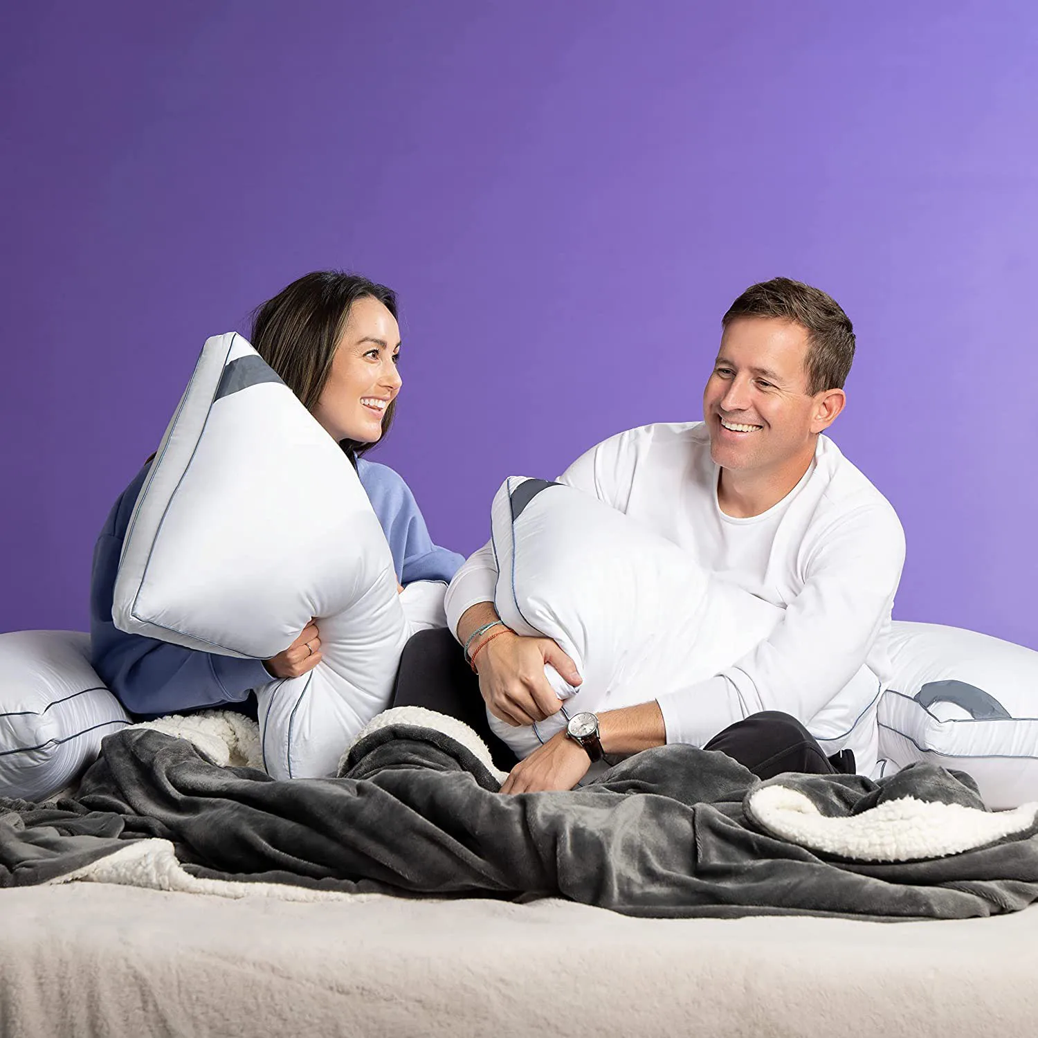 Customized Memory Hotel Hilton Pillow  with Bag Double Line Quilted Nap Sleeping Luxury Bed Pillow