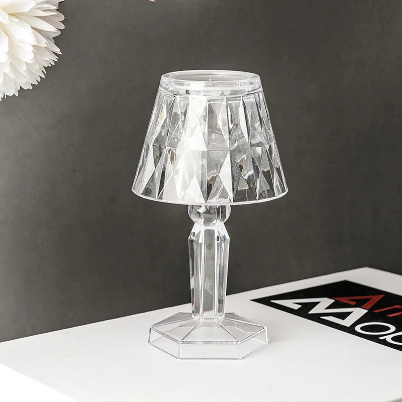 Home Decorate Creative Crystal Table Lamp Led Transparent Creative Night Light Led Diamond Table Lamp for Living Room Bedroom