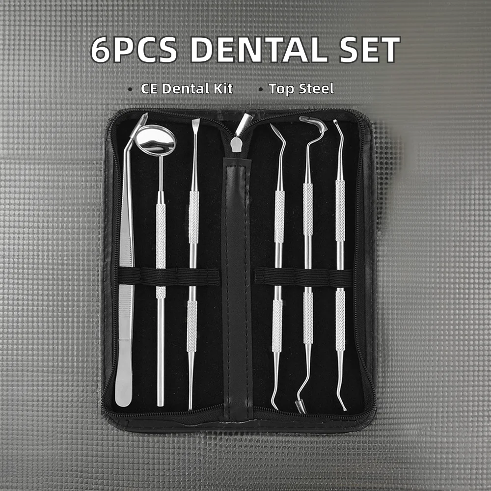 Best Quality 6pcs Dental Examination Set Multi-Purpose Oral Hygiene Equipment for Cleaning & Filling Teeth