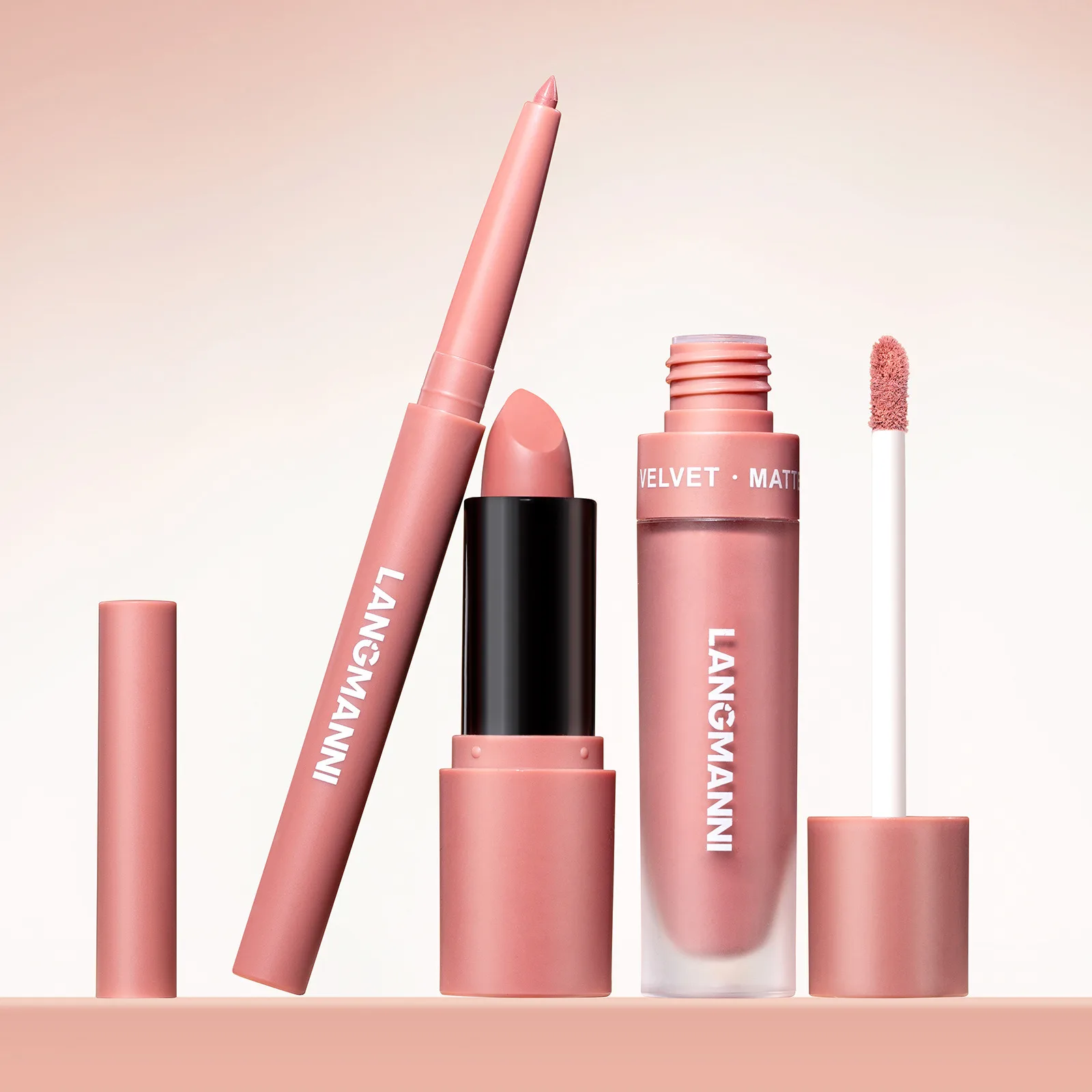 Langmanni Matte Moisturizing Lip Liner Built-In Sharpener Lipliner Pencil  Lipstick Lasting Waterproof Lip Liner Makeup Set