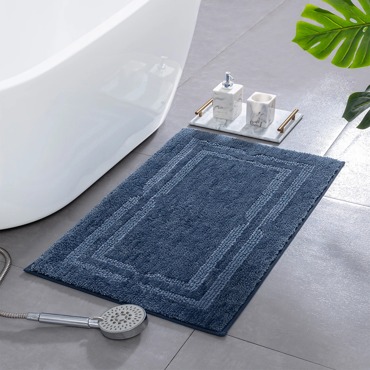 DADA custom shape bath tub mat quick drying water absorbent non-slip bath mat