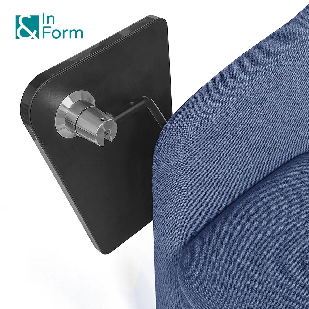 Foldable Writing Pad Tablet Upholstered ArmChair Nordic Design School Library Self Study Office Meeting Room Training Chairs