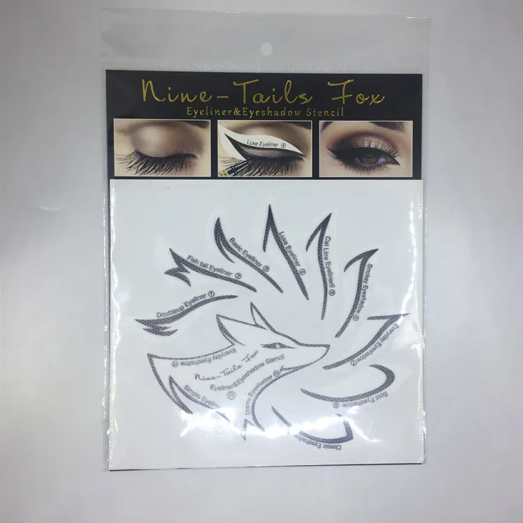 Manufacturer Custom wholesale cheap  fox shape Eyeshadow Eyeliner stencil sticker for eye make up