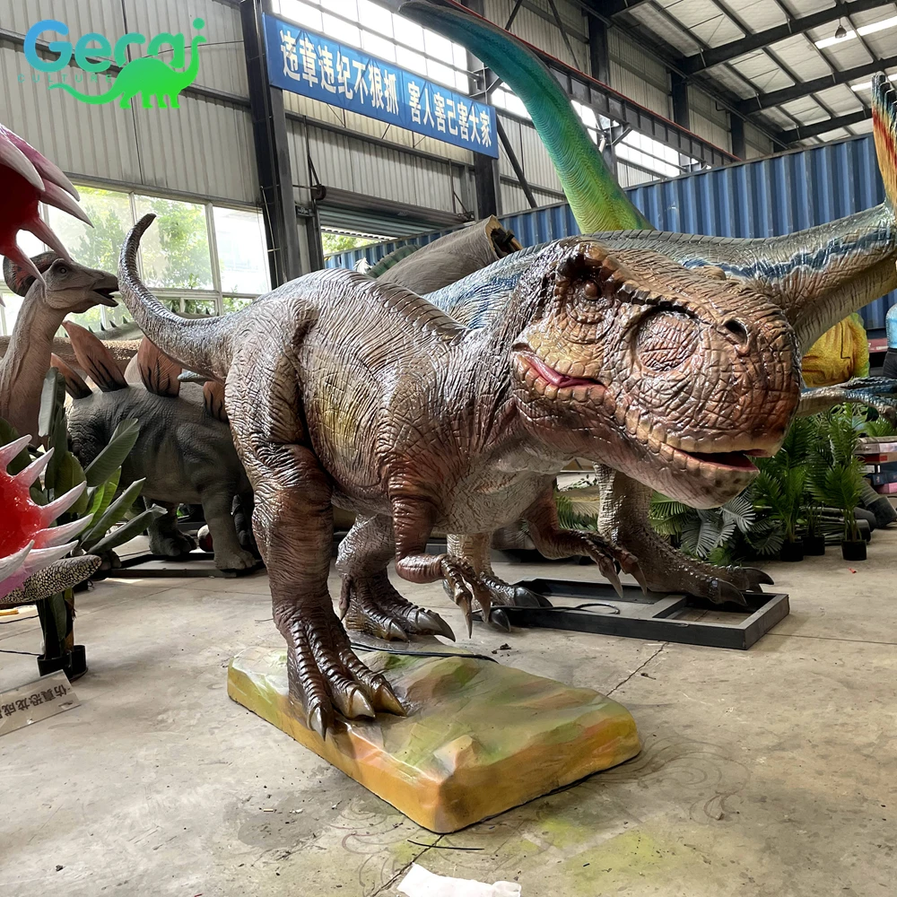 Gecai Outdoor Amusement Games Park life size Animatronic Dinosaur Model Factory
