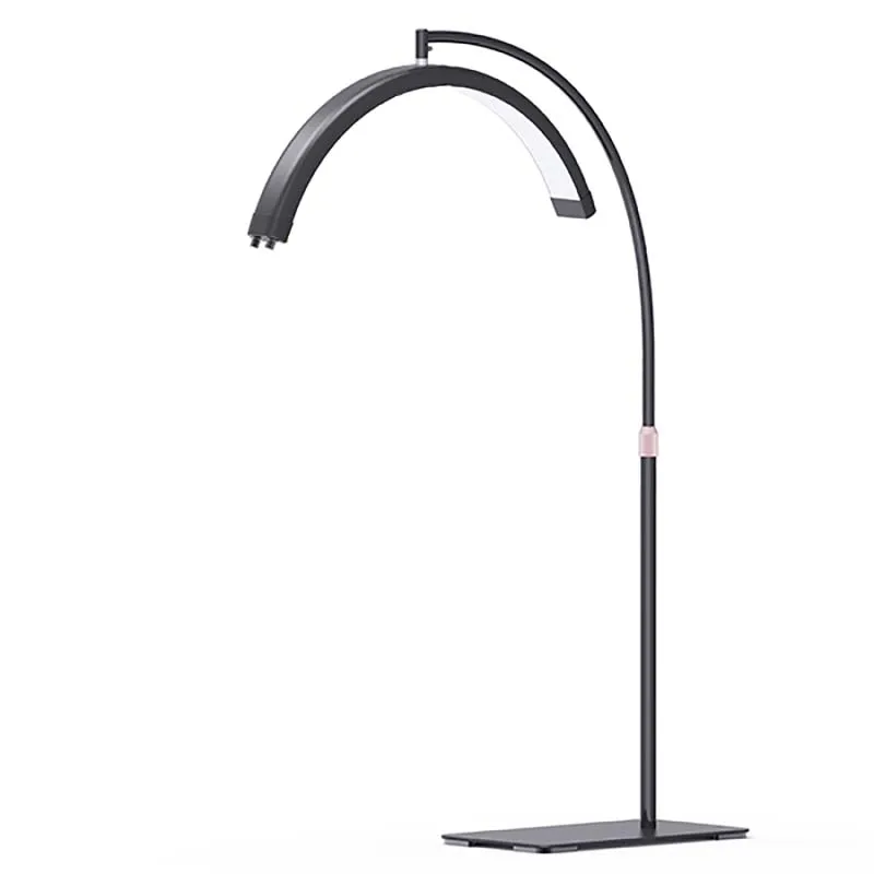 28 Inch Floor Led Half Moon Light Beauty Manicure Eyelashes Tattoos Stand Beauty Lamp 45wFloors Stand Suitable for Eyebro Salonw