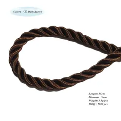 5mm  gold silver twisted cord  3 strands rope  paper bag rope handle