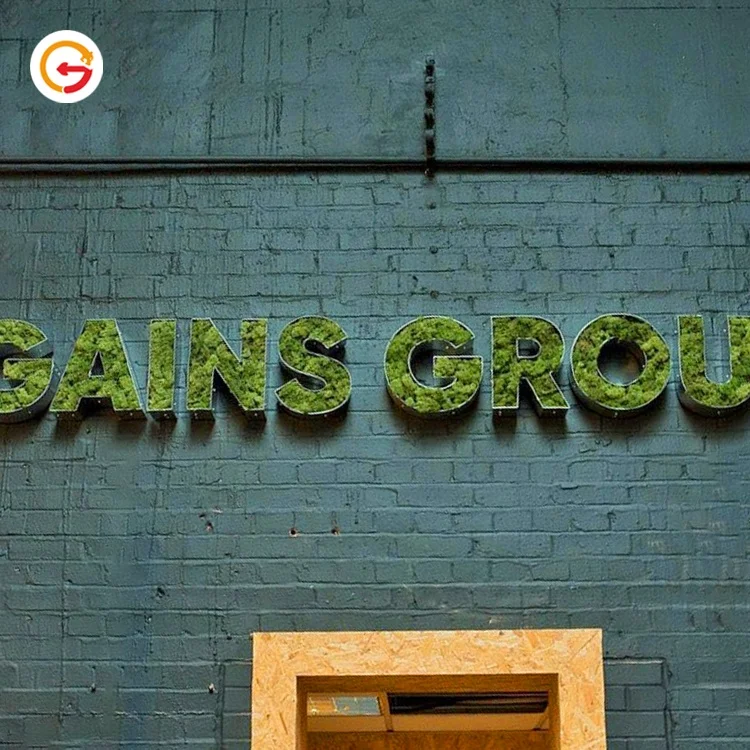 JAGUARSIGN Manufacturer Custom Moss Channel Signs Letter Company Moss Wall Sign Logo Interior Decoration