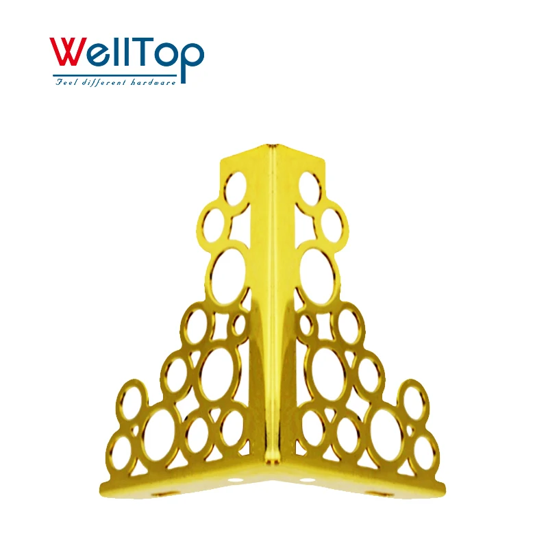 New Sofa Accessories Furniture Hardware Bed Feet Gold Sofa Legs Hollow Out Flower Metal Furniture Legs for DIY Cabinet Table