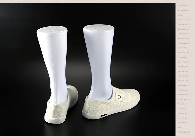 Wholesale White Black Skin Color Foot Mannequin Stand Plastic Display Shoes Male Female Sock Display Foot Mannequin for Shoes