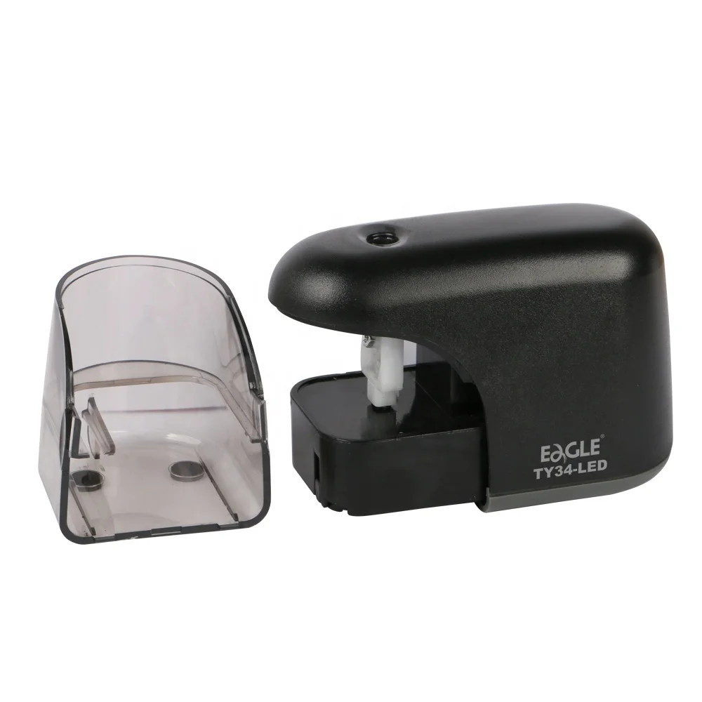 
Funny Stationery Automatic Pencil Sharpener with LED light Electric Sharpener for Office and School Matt Battery operated gifts 