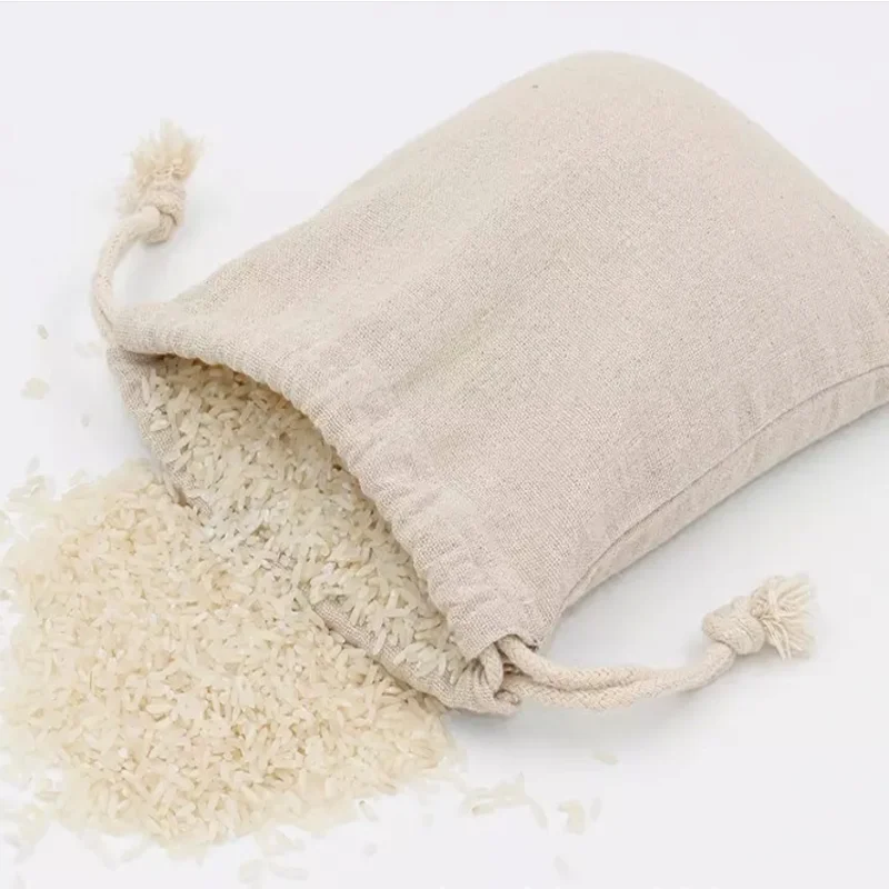 High quality cheap mini jute drawstring bag linen fabric pouch for jewelry gift accessories cosmetics storage and packaging