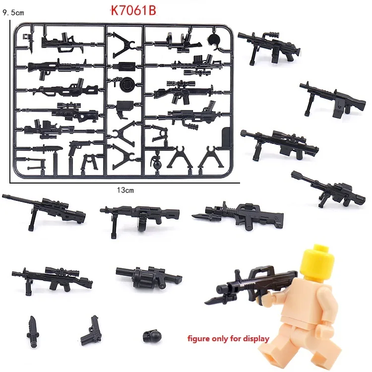 Gun weapon Toys WW2 Military Mini Figure Soldier Camouflage Rifle Army Accessories MOC Building Blocks