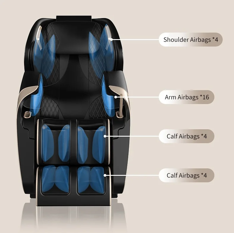 New Shiatsu luxury footrest kneading ergonomic executive office 4D massage chair