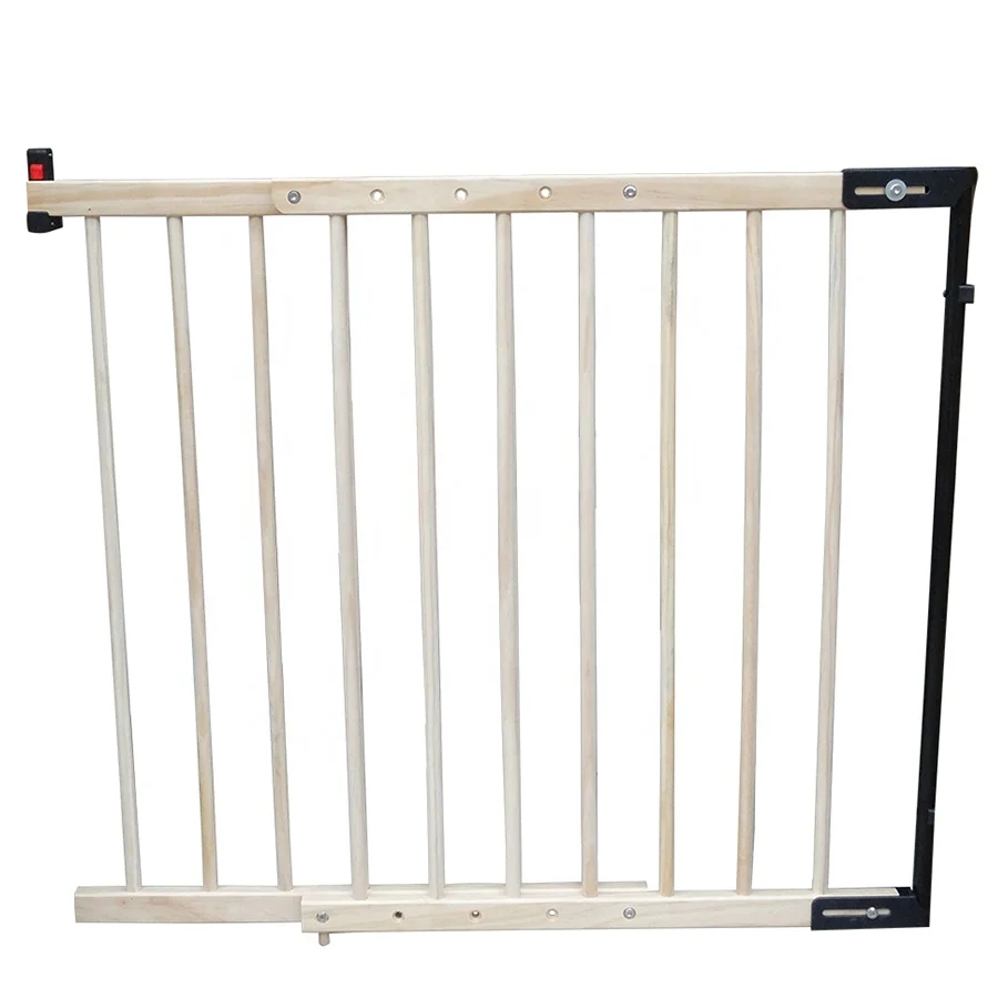 wooden baby safety gate stair gate easy open and lock guard